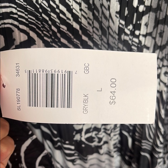 Sunny Leigh Black and Gray Animal Print Dress (L) - Picture 9 of 9